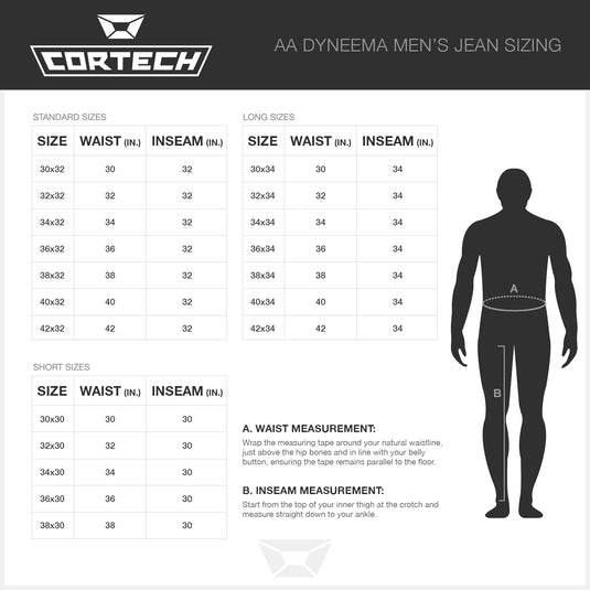 Cortech AA Dyneema Riding Jeans (38x32, Black)