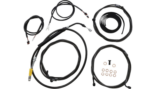 La Choppers LA-8056KT3-16B Complete Plug and Play Cable Kit - Black Vinyl