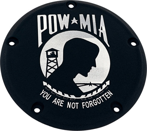Custom Engraving Ltd POW02-46BG Patriotic Derby Cover - Pow-Mia - Black