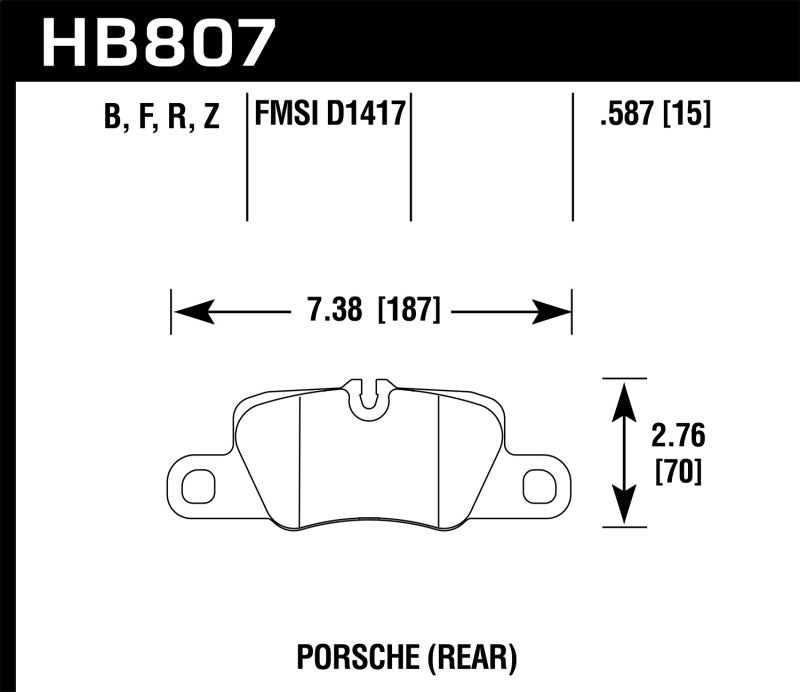 Load image into Gallery viewer, Hawk Performance HB807B.587 HAWK HPS 5.0 Brake Pad Sets
