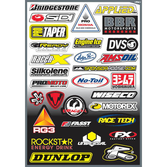 Factory Effex 10-68006 Sponsor Stickers Kit