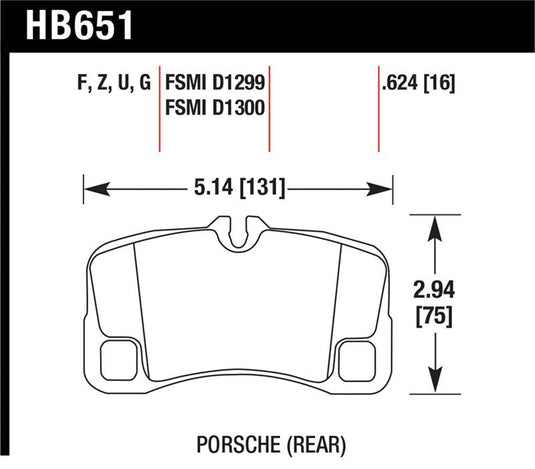 Hawk Performance HB651Z.624 HAWK Ceramic Brake Pad Sets
