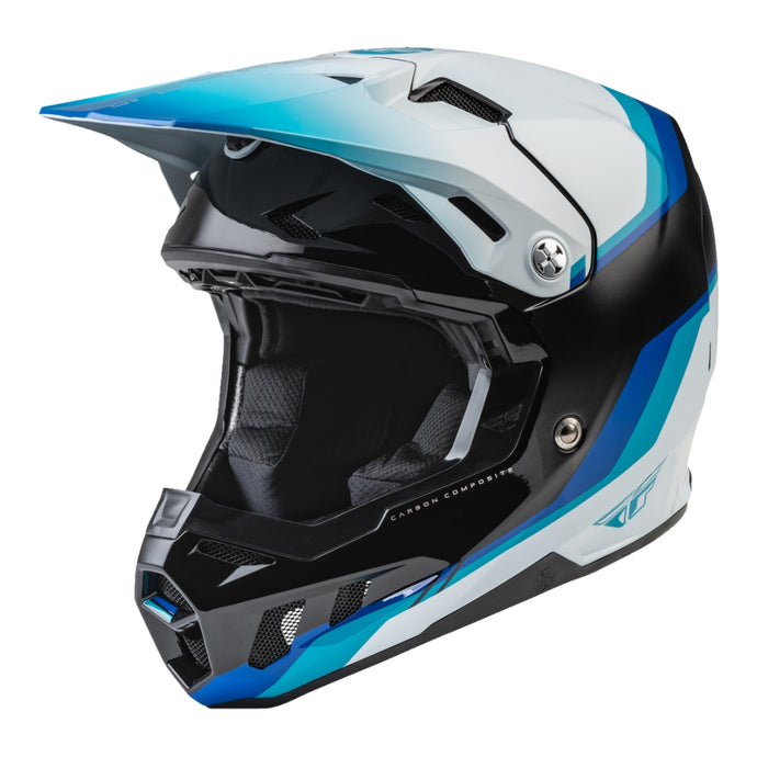 Fly Racing Visor for Formula CC Helmets - XL/2XL - Driver Black/Blue/White