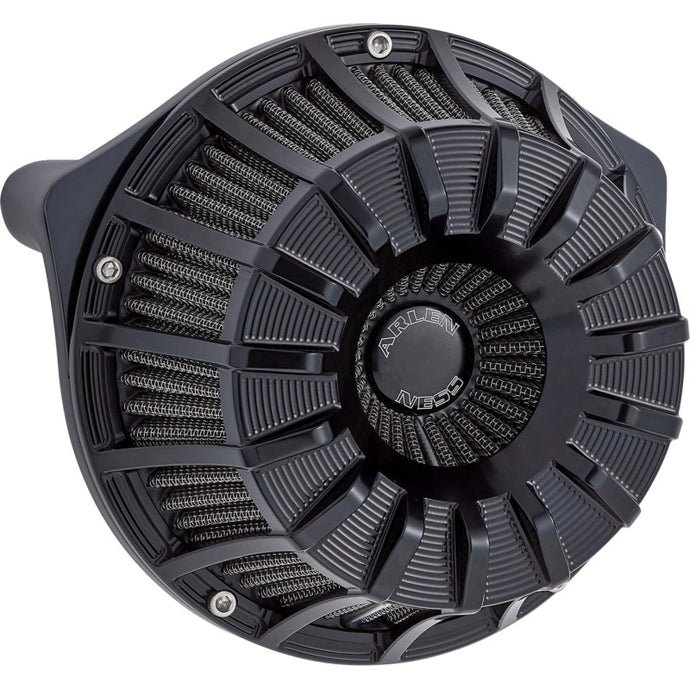 Arlen Ness 600-223 Inverted Series Air Cleaner Kit - 15-Spoke - Black Anodized