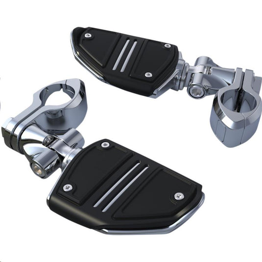 Ciro 60503 Engine Guard Highway Peg Mounting Kit with Twin Rail Footrests - Standard Length