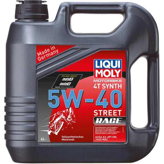Liqui Moly 20304 4T Synthetic Street Race Motor Oil - 5W-40 - 20L
