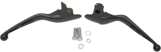 Drag Specialties 0610-0793 Slotted Wide Blade Lever Set - Matte Black