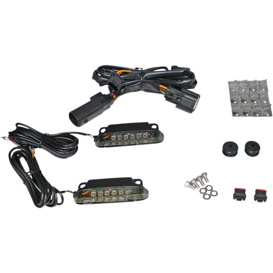 Custom Dynamics CD-LR-07-S LED Saddlebag Rail Light Bars - Smoke Lens