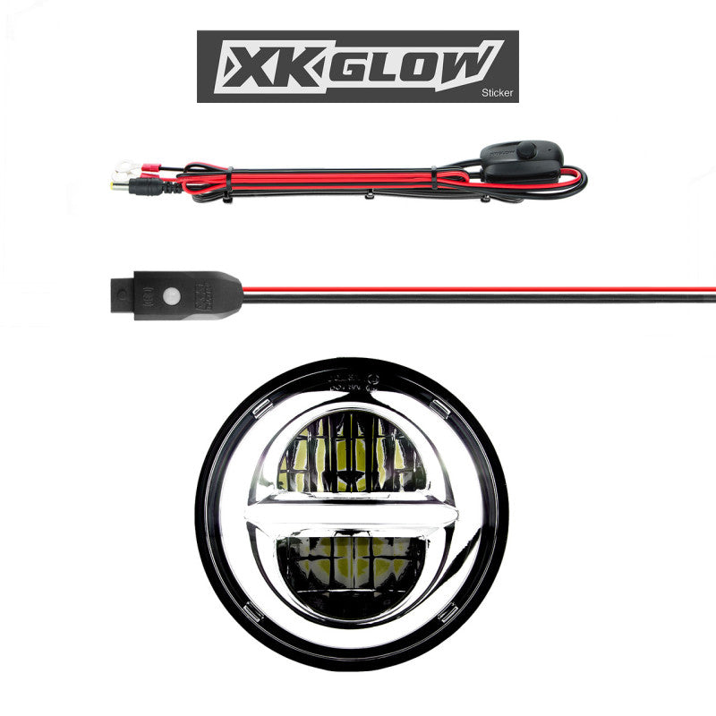 Load image into Gallery viewer, Xkglow XK-5IN-KIT-W XKG Moto Headlights

