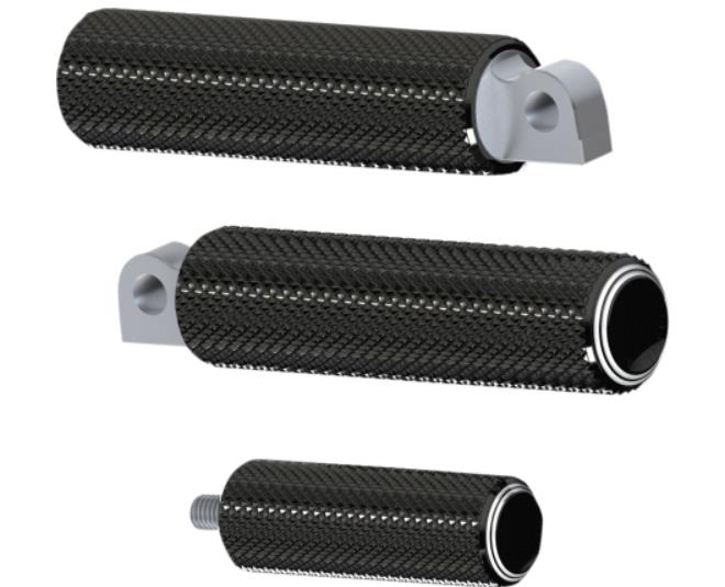 Arlen Ness 07-934 Fusion Footpegs - Dual Ring - Black