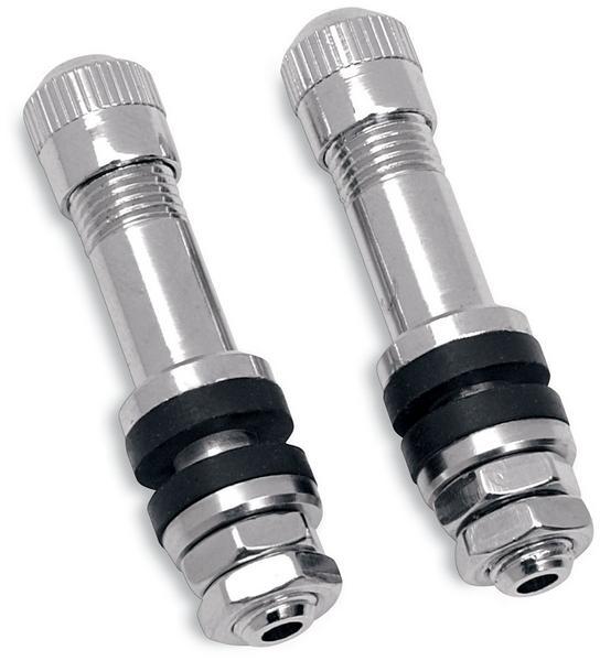 Drag Specialties 0360-0009 Bolt-In Valve Stems - Chrome; for .30in. holes