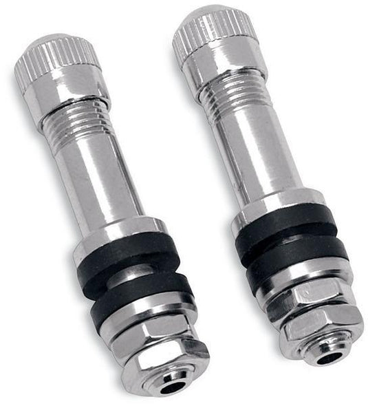 Drag Specialties 0360-0009 Bolt-In Valve Stems - Chrome; for .30in. holes