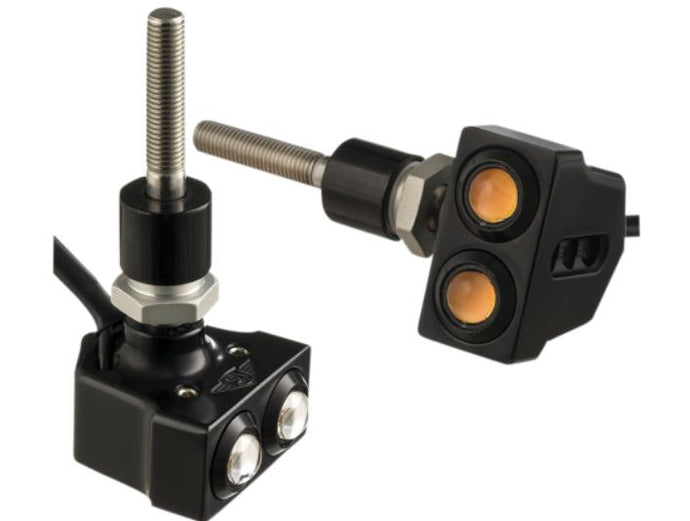 Joker Machine 05-216B Rat Eye LED Dual Mirror Mount Turn Signals - Gloss Black