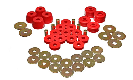 Energy Suspension 5.4102R ES Body Mounts - Red