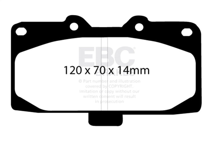 Ebc DP41200R EBC Yellowstuff Brake Pad Sets