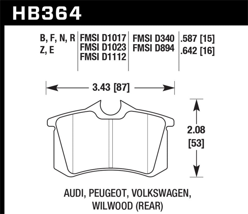 Load image into Gallery viewer, Hawk Performance HB364N.587 HAWK HP+ Brake Pad Sets

