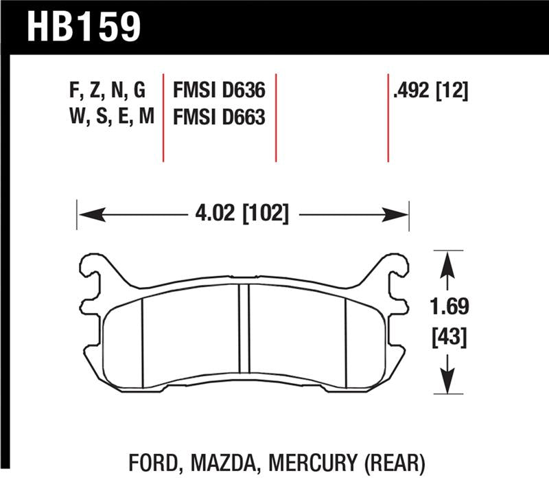 Load image into Gallery viewer, Hawk Performance HB159F.492 HAWK HPS Brake Pad Sets
