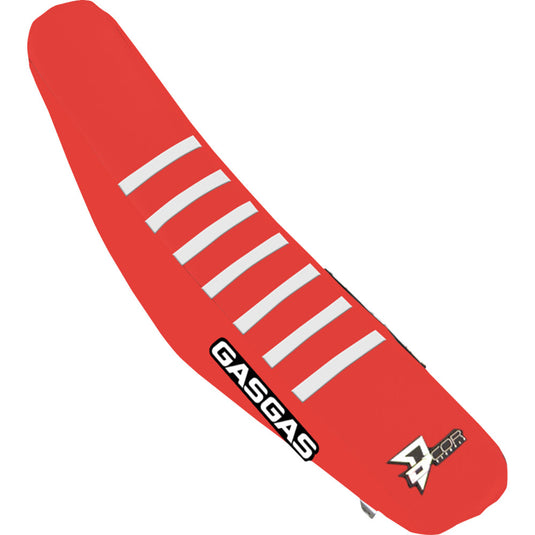 Dcor 30-65-101 Seat Covers - Red Sides - Red Top with White Ribs