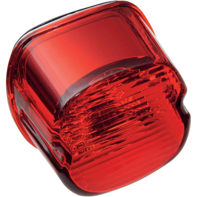 Drag Specialties 2010-0799 Laydown Taillight Lens with No Tag Window - Red