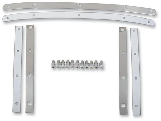 Memphis Shades MEM0914 Memphis Slim Windshield Straps - 9 Bolts - Polished