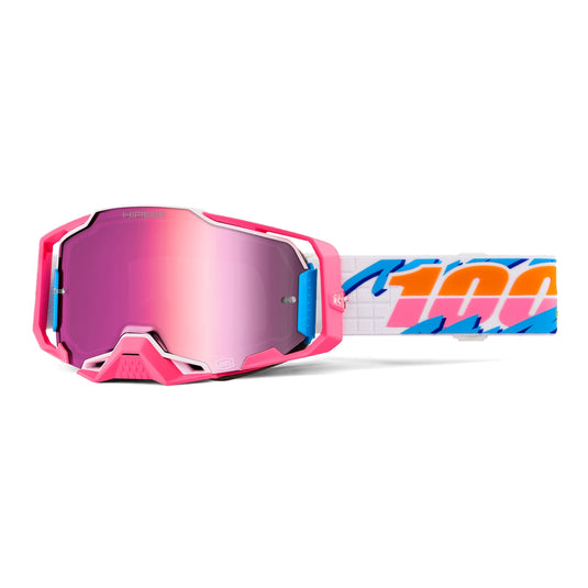 100% Armega Hiper Goggles (One Size Fits Most, Lefreak / Pink Mirror Lens)