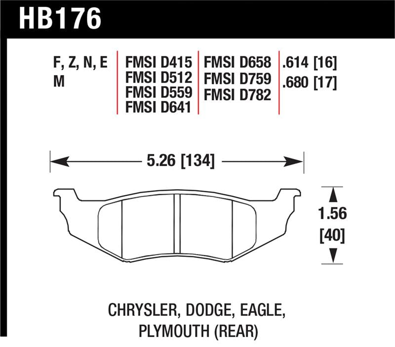 Load image into Gallery viewer, Hawk Performance HB176F.614 HAWK HPS Brake Pad Sets
