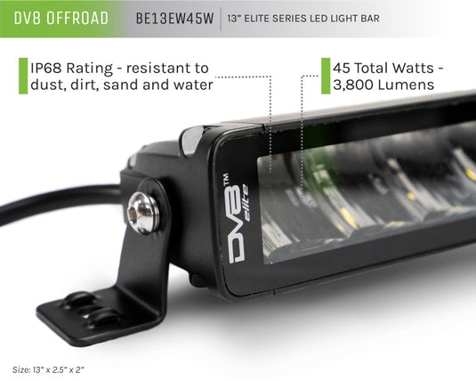 Dv8 Offroad BE13EW45W DVE LED Light Bars & Cubes