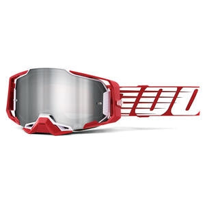 Oversized Deep Red / Flash Silver Lens