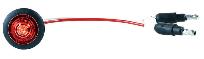 Grote 49322 Micronova LED Marker Light - Round with Grommet - 1.1in. Wide - Red