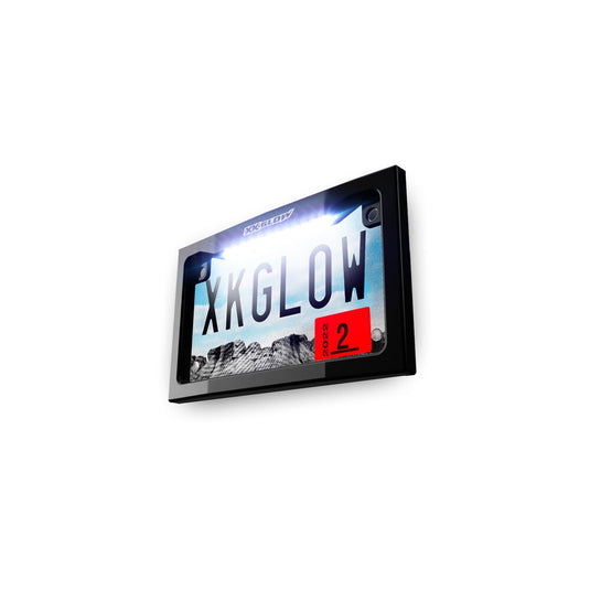 Xk Glow XK034019-B Lighted License Plate Frame - Black