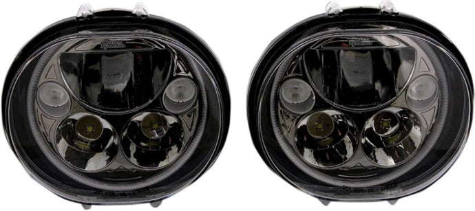 Custom Dynamics CDTB-575OV-B TruBeam LED Headlamps and Passing Lamp Kit - Black