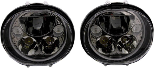 Custom Dynamics CDTB-575OV-B TruBeam LED Headlamps and Passing Lamp Kit - Black