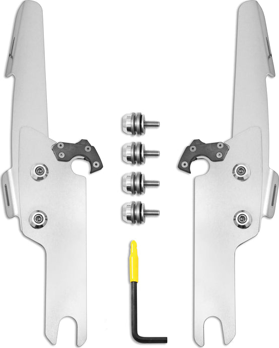 Memphis Shades MEK2041 Trigger-Lock Mount Kit for Batwing Fairing and Fats/Slim Windshields - Polished