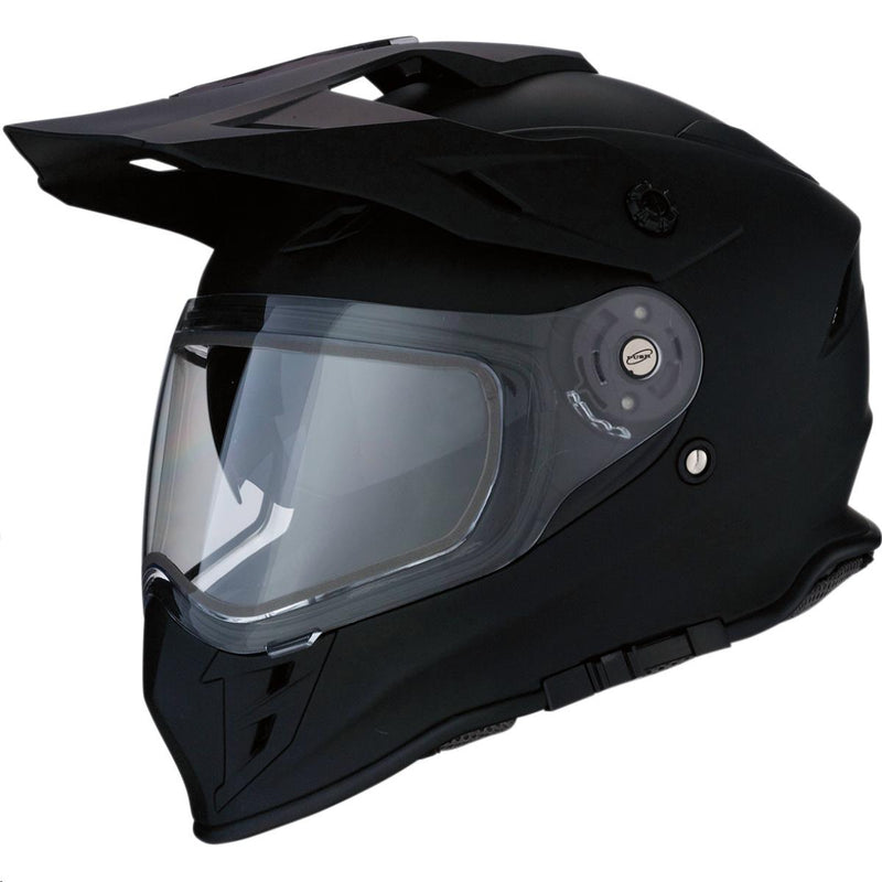 Z1R Range Solid Snow Helmet with Dual-Lens Shield Flat Black Black
