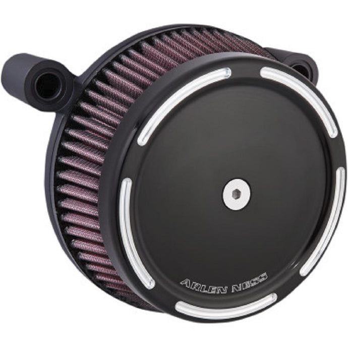 Arlen Ness 50-838 Big Sucker Stage I Air Filter Kit with Cover and Synthetic Filter - Slot Track - Black