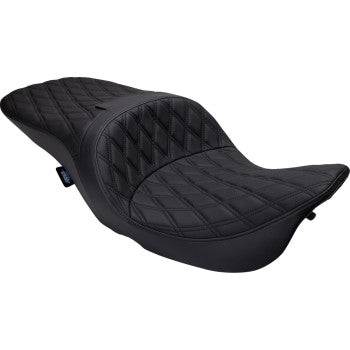 Drag Specialties 0801-1504 Freedom Touring Seat - Double Diamond - Black Thread