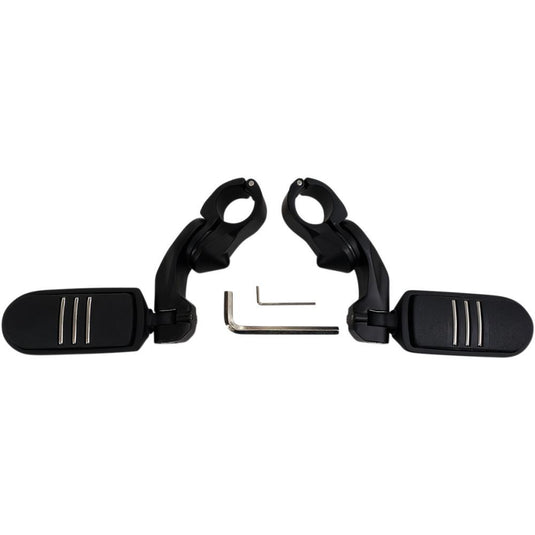 Rivco Products MV150MB Highway Pegs with 2-1/2in. Mounting Arms - Black with Custom Pegs