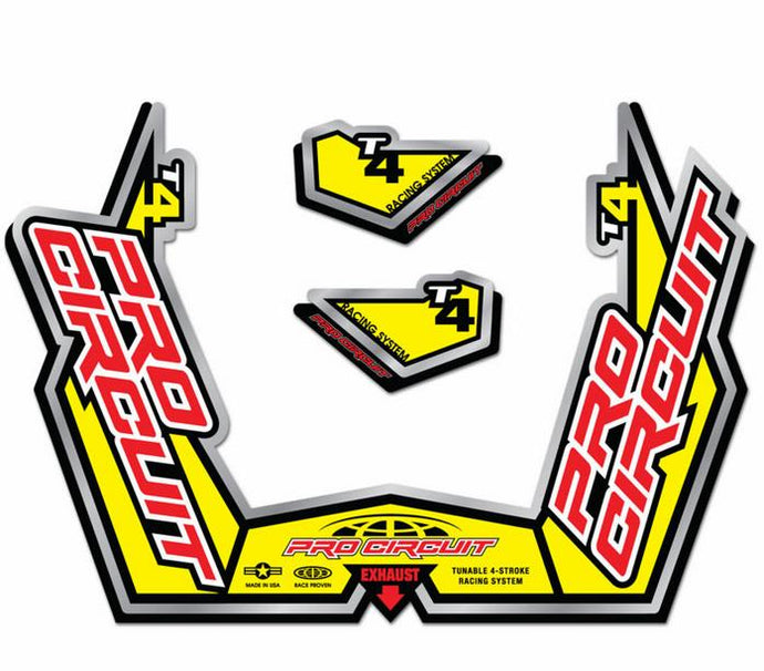 Pro Circuit DC09T4GP T-4 Exhaust Decal Kit