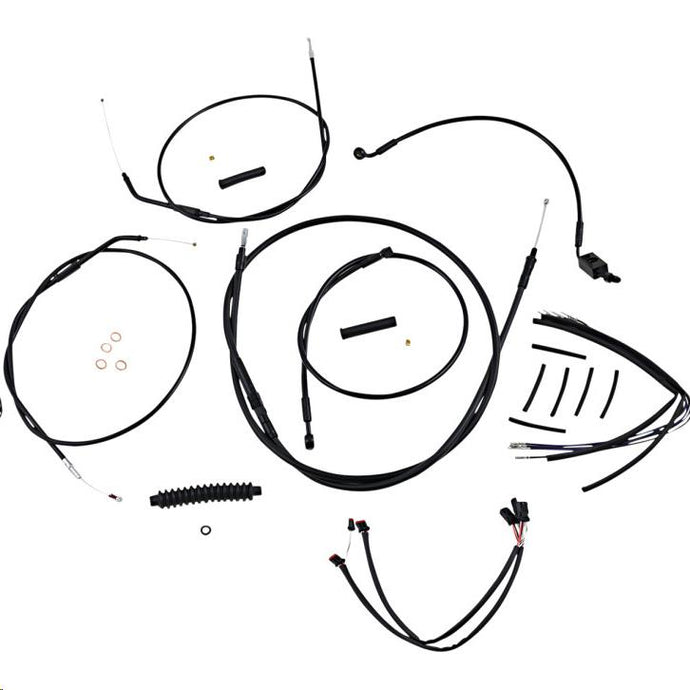 Magnum 486673 Black XR Handlebar Installation Kit with Black Fittings for 14-16in. Ape