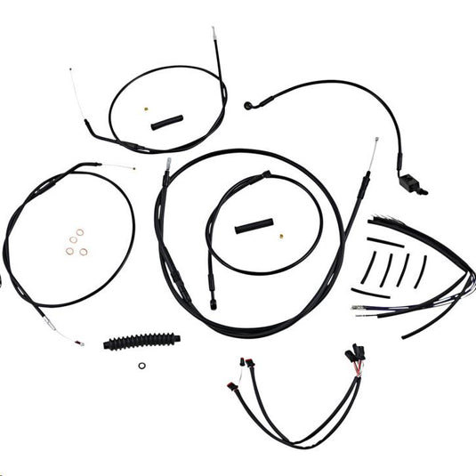 Magnum 486673 Black XR Handlebar Installation Kit with Black Fittings for 14-16in. Ape