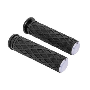 Arlen Ness 500-005 Diamond Grips - Chrome