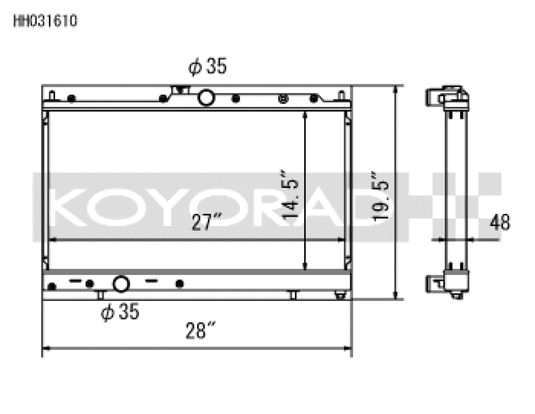 Koyo HH031610 KOY Racing Radiators