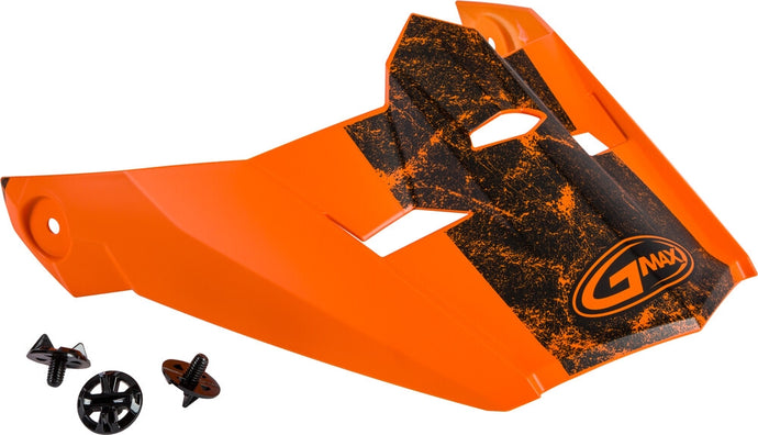 G-Max Visor with Screws for MX-46 Dominant Helmets - Matte Orange/Black - XS-Sm
