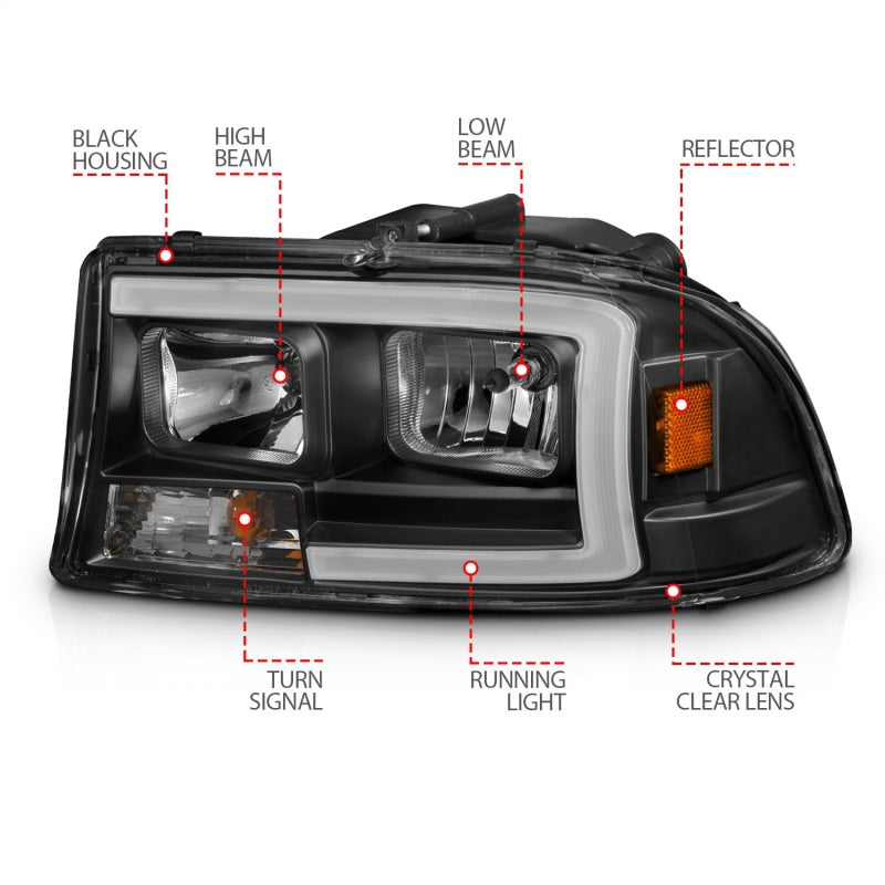 Load image into Gallery viewer, Anzo 111591 ANZ Crystal Headlights
