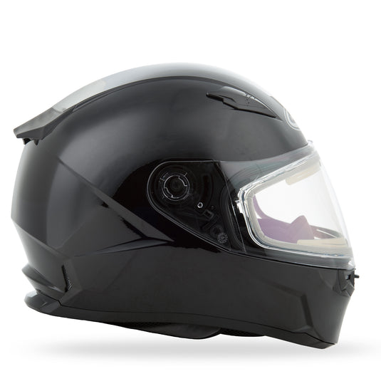 G-Max FF49 Snow Helmet with Electric Shield (Large, Gloss Black)