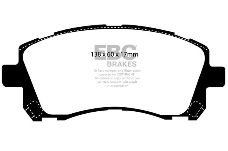 Load image into Gallery viewer, Ebc DP41134R EBC Yellowstuff Brake Pad Sets
