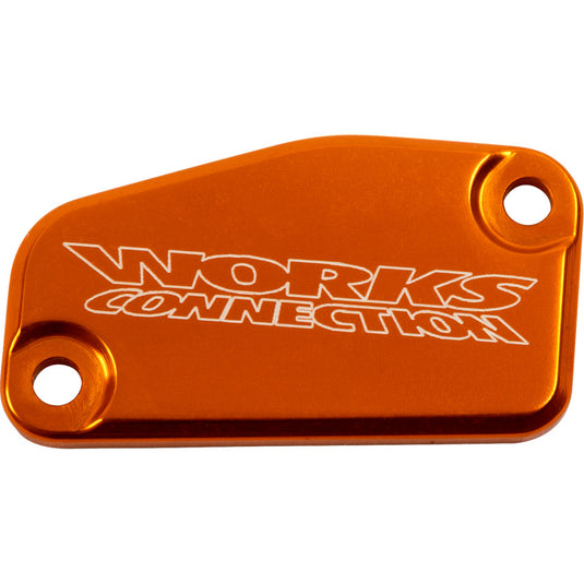 Works Connection 21-083 Anodized Billet Aluminum Front Brake Reservoir Cover - Orange