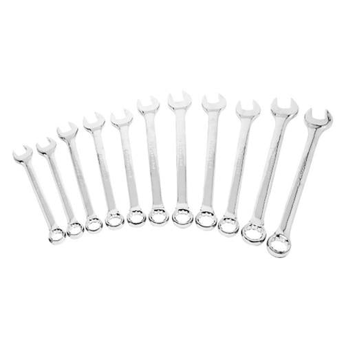 Performance Tools W1062 11 Piece Full Polish Combination Wrench Set - Metric