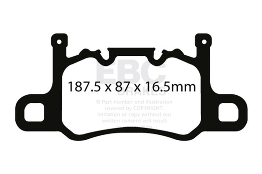 Ebc DP42207R EBC Yellowstuff Brake Pad Sets