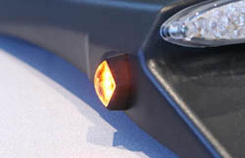 K&S Technologies 25-8999 LED Stealth Flush Mount Marker Lights - Black/Amber Lens